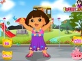 खेल Dora out to park. Dressup