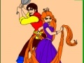 खेल Coloring: Flynn and Rapunzel