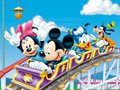 खेल Mickey in Rollercoaster - Set the blocks