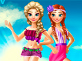 खेल Elsa And Anna Summer Vacation