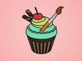 खेल Yummy Cupcake Coloring