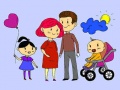 खेल Happy Family Coloring Book