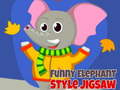 खेल Funny Elephant Style Jigsaw
