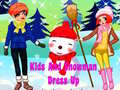 खेल Kids and Snowman Dress Up