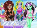 खेल Monster School Beach Party