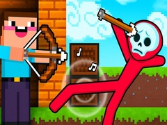 खेल Noob Archer vs Stickman Zombie