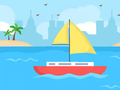 खेल Coloring Book: Boat On Sea