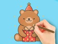 खेल Coloring Book: Gift Bear
