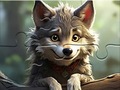 खेल Jigsaw Puzzle: Smiling Wolf