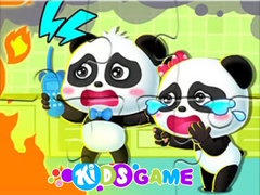 खेल Jigsaw Puzzle: Baby Panda Firework