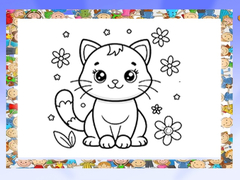 खेल Beautiful Cats Coloring Book