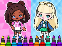 खेल Coloring Book: Aha World Sporty Girl