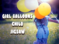 खेल Girl Balloons Child Jigsaw