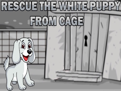 खेल Rescue the White Puppy from Cage