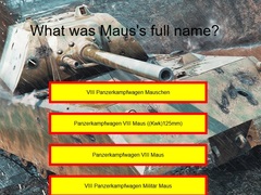 खेल Tank Quiz: Maus