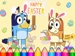 खेल Coloring Book: Bluey Happy Easter