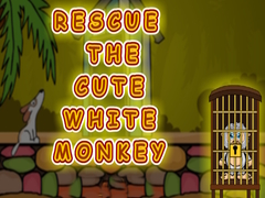 खेल Rescue the Cute White Monkey