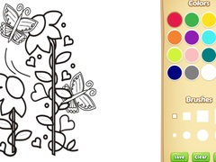 खेल Butterflies and Flowers Coloring Book for Kids