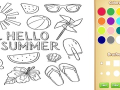खेल Hello Summer Coloring Book for Kids