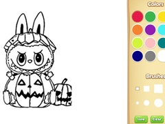 खेल Halloween Labubu Coloring & Drawing Game