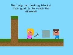 खेल Lady And Nubik Build And Dig