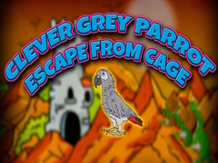 खेल Clever Grey Parrot Escape from Cage