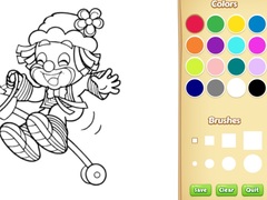खेल Clown Coloring Pages