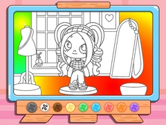 खेल Coloring Book: Avatar Girl Dress Up Shopping