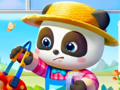 खेल Jigsaw Puzzle: Baby Panda Little Farmer