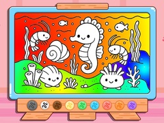 खेल Coloring Book: Kawaii Sea Animals