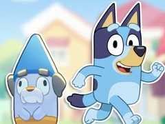 खेल Jigsaw Puzzle: Bluey & Bingo Obstacle Course