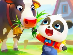 खेल Jigsaw Puzzle: Baby Panda Cow Ranch