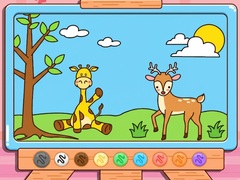 खेल Coloring Book: Giraffe And Deer