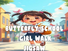 खेल Butterfly School Girl Walk Jigsaw