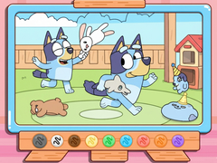 खेल Coloring Book: Bluey & Bingo Chasing Play