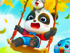 खेल Jigsaw Puzzle: Baby Panda Autumn Picnic Friends
