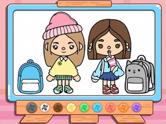 खेल Coloring Book: Toca Boca Back To School