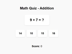 खेल Math Quiz Addition