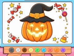 खेल Coloring Book: Halloween Pumpkin
