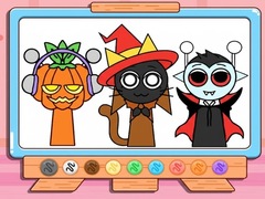 खेल Coloring Book: Incredibox Sprunki Halloween
