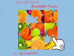 खेल Square jigsaw Puzzle 2 - Assemble Fruits