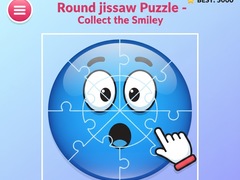 खेल Round jigsaw Puzzle - Collect the Smiley