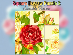 खेल Square jigsaw Puzzle 2  Assemble Flowers