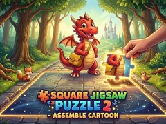 खेल Square jigsaw Puzzle 2 - Assemble Cartoon