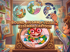 खेल Round Jigsaw Puzzle 2 Assemble Cartoon