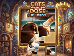 खेल Cats and Dogs Slide Puzzle