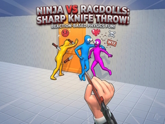 खेल Ninja vs Ragdolls: Sharp Knife Throw!