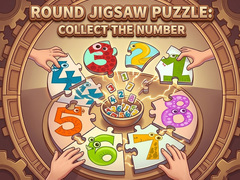 खेल Round jigsaw Puzzle - Collect the Number