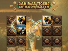 खेल Animal Tiger Memory Match