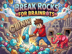 खेल Break Rocks For Brainrots